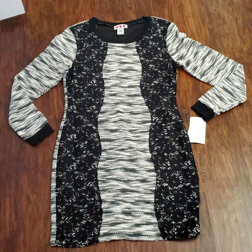 Three Pink Hearts XL Long sleeved Dress
